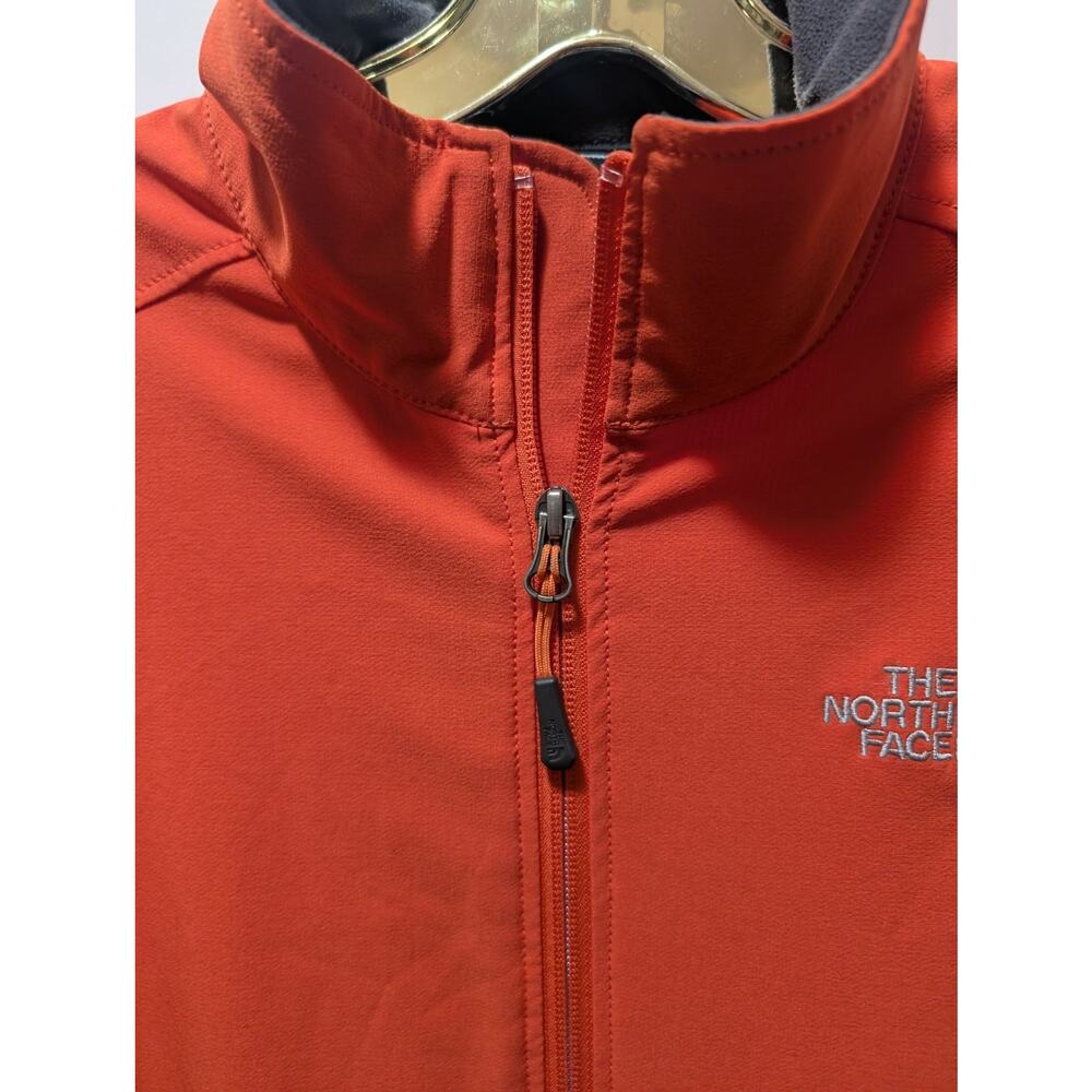 The North Face Womens S Neon Orange Softshell Jacket Full Zip Mock Neck Casual - Picture 3 of 11